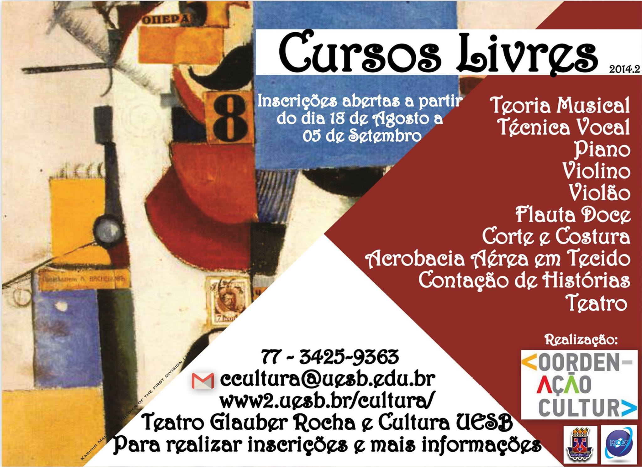 cartaz cursos livres 2014 2