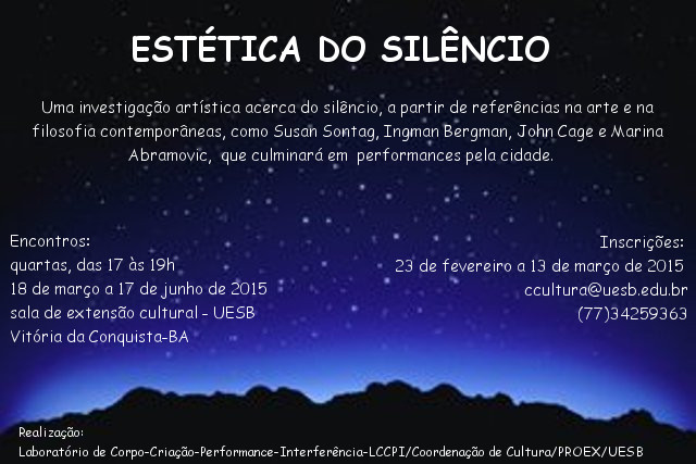 estetica do silencio cartaz 2