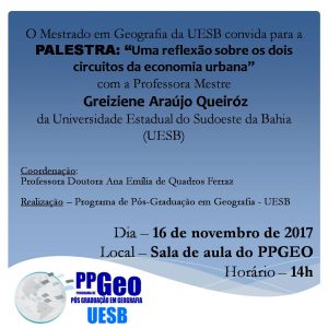 CONVITE PALESTRA PPGEO